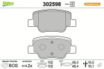 VALEO Piduriklotsi komplekt,  ketaspidur ESSENTIAL 302598