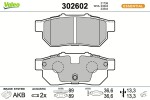 VALEO Piduriklotsi komplekt, ketaspidur ESSENTIAL 302602