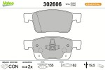 VALEO Piduriklotsi komplekt,  ketaspidur ESSENTIAL 302606