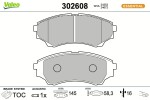 VALEO Piduriklotsi komplekt,  ketaspidur ESSENTIAL 302608