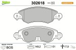 VALEO Piduriklotsi komplekt,  ketaspidur ESSENTIAL 302618
