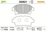 VALEO Piduriklotsi komplekt,  ketaspidur ESSENTIAL 302621