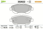 VALEO Piduriklotsi komplekt,  ketaspidur ESSENTIAL 302622