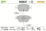 VALEO Piduriklotsi komplekt,  ketaspidur ESSENTIAL 302637