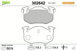 VALEO Piduriklotsi komplekt,  ketaspidur ESSENTIAL 302642