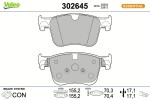 VALEO Piduriklotsi komplekt, ketaspidur FIRST 302645