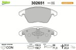 VALEO Piduriklotsi komplekt,  ketaspidur ESSENTIAL 302651