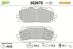 VALEO Piduriklotsi komplekt,  ketaspidur ESSENTIAL 302670