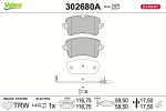VALEO Piduriklotsi komplekt,  ketaspidur EXPERT 302680A