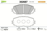 VALEO Piduriklotsi komplekt,  ketaspidur ESSENTIAL 302687