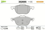 VALEO Piduriklotsi komplekt,  ketaspidur ESSENTIAL 302695