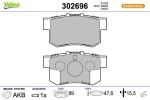 VALEO Piduriklotsi komplekt,  ketaspidur ESSENTIAL 302696