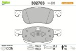 VALEO Piduriklotsi komplekt,  ketaspidur ESSENTIAL 302703
