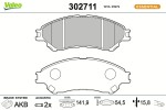 VALEO Piduriklotsi komplekt,  ketaspidur ESSENTIAL 302711