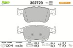 VALEO Piduriklotsi komplekt,  ketaspidur ESSENTIAL 302729