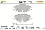 VALEO Piduriklotsi komplekt,  ketaspidur ESSENTIAL 302774