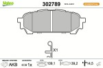 VALEO Piduriklotsi komplekt,  ketaspidur ESSENTIAL 302789