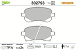 VALEO Piduriklotsi komplekt, ketaspidur ESSENTIAL 302793