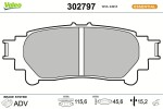 VALEO Piduriklotsi komplekt,  ketaspidur ESSENTIAL 302797