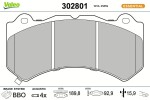 VALEO Piduriklotsi komplekt,  ketaspidur ESSENTIAL 302801