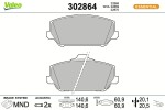 VALEO Piduriklotsi komplekt,  ketaspidur ESSENTIAL 302864