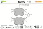 VALEO Piduriklotsi komplekt,  ketaspidur ESSENTIAL 302870