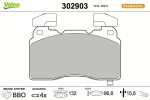 VALEO Piduriklotsi komplekt,  ketaspidur ESSENTIAL 302903