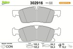 VALEO Piduriklotsi komplekt,  ketaspidur ESSENTIAL 302916