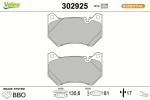 VALEO Piduriklotsi komplekt,  ketaspidur ESSENTIAL 302925