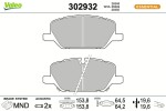 VALEO Piduriklotsi komplekt,  ketaspidur ESSENTIAL 302932