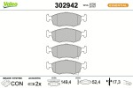 VALEO Piduriklotsi komplekt,  ketaspidur ESSENTIAL 302942
