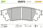 VALEO Piduriklotsi komplekt,  ketaspidur ESSENTIAL 302972