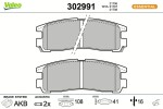 VALEO Piduriklotsi komplekt,  ketaspidur ESSENTIAL 302991