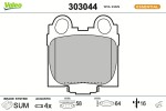 VALEO Piduriklotsi komplekt,  ketaspidur ESSENTIAL 303044