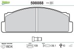 VALEO Piduriklotsi komplekt,  ketaspidur 598088