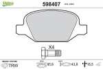 VALEO Piduriklotsi komplekt,  ketaspidur 598407
