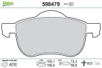 VALEO Piduriklotsi komplekt,  ketaspidur 598479
