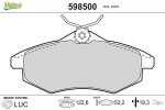 VALEO Piduriklotsi komplekt,  ketaspidur 598500