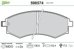 VALEO Piduriklotsi komplekt,  ketaspidur 598574