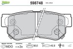 VALEO Piduriklotsi komplekt,  ketaspidur 598748