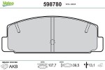VALEO  Piduriklotsi komplekt,ketaspidur 598780
