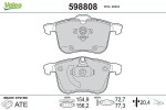 VALEO Piduriklotsi komplekt,  ketaspidur 598808