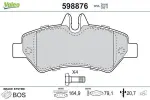 VALEO Piduriklotsi komplekt,  ketaspidur 598876