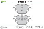 VALEO Piduriklotsi komplekt,  ketaspidur 598885