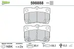 VALEO Piduriklotsi komplekt,  ketaspidur 598888