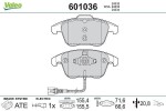 VALEO Piduriklotsi komplekt,  ketaspidur 601036