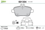 VALEO  Piduriklotsi komplekt,ketaspidur 601304