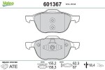 VALEO Piduriklotsi komplekt, ketaspidur 601367