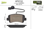 VALEO Piduriklotsi komplekt,  ketaspidur OPTIPACK for LCV 872112