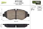 VALEO Piduriklotsi komplekt,  ketaspidur OPTIPACK for LCV 872192